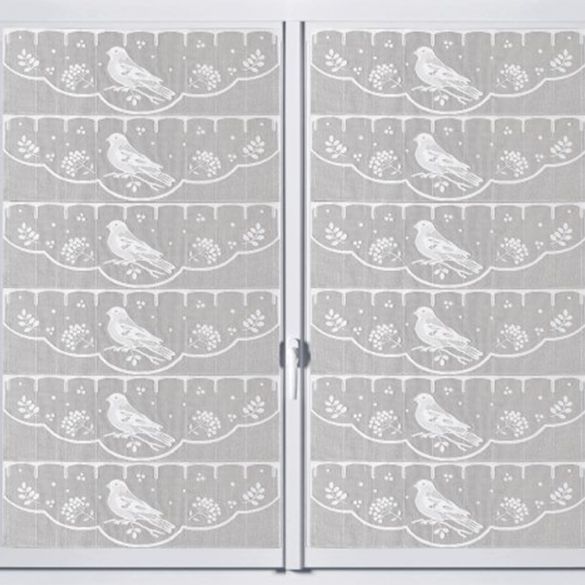 Rideau modulable au motif - Fleurs et Oiseaux Rideau modulable au motif - Fleurs et Oiseaux