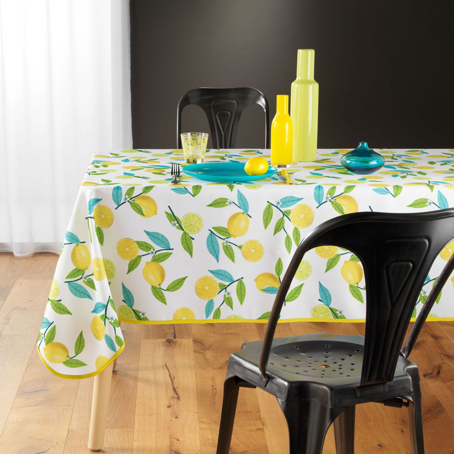 Nappe rectangle - 150 x 240 cm - Citrons