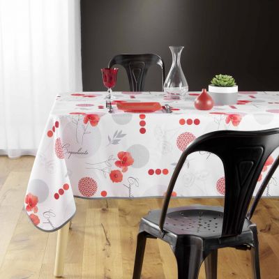 Nappe Noel Rouge Nappe de Fête Rectangulaire Nappes de Salle à Manger 180 x  150 cm, Grande Nappe de Noël Lavable et Chemin de Table de Dîner pour  Décoration de Noël 