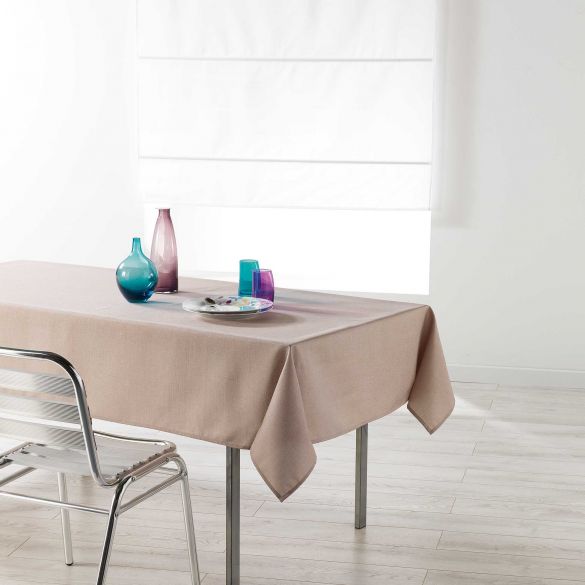 Nappe enduite rectangulaire - 140 x 250 cm - Uni - Plusieurs coloris disponibles