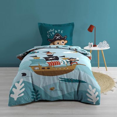 Housse de couette 140x200 cm + taie - Bateau pirate