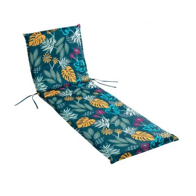 Matelas bain de soleil - 64x190 cm - Déperlant - Feuillage tropical