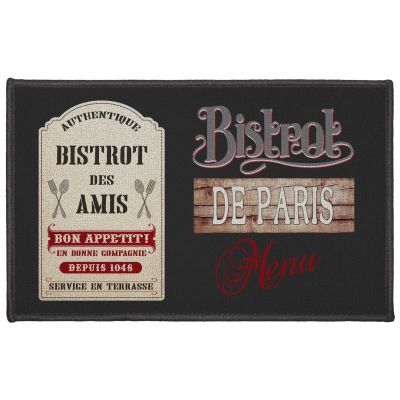 Tapis antidérapant - 50x80 cm - Bistrot des amis, bistrot de Paris