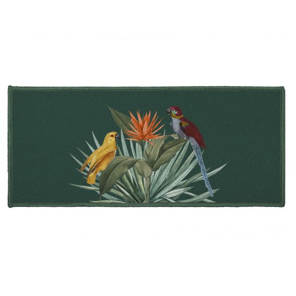 Tapis antidérapant - 50x120 cm - Perroquets