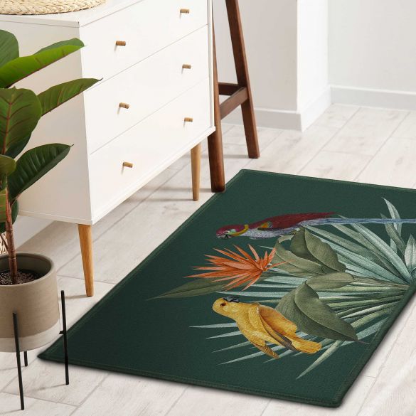 Tapis antidérapant - 50x80 cm - Perroquets