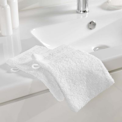 2 Gants de toilette 15x21 cm - 500g/cm² 