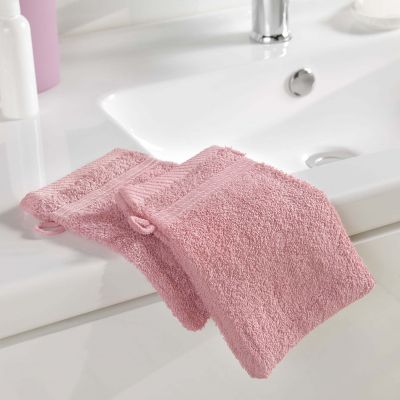 2 Gants de toilette 15x21 cm - 500g/cm² 