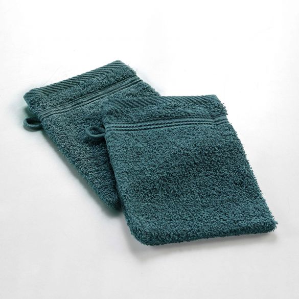 2 Gants de toilette 15x21 cm - 500g/cm² 