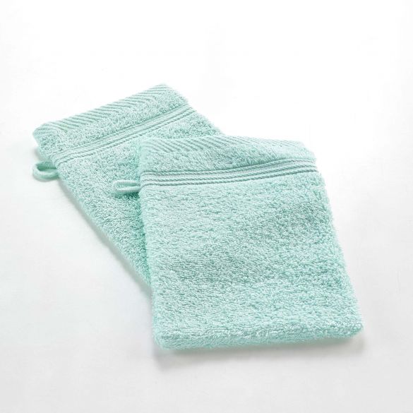 2 Gants de toilette 15x21 cm - 500g/cm² 