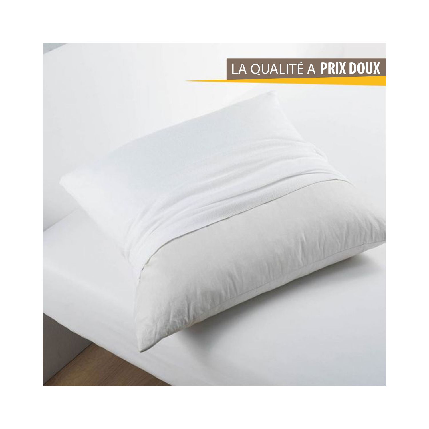 Protège oreiller - 65x65cm - Molleton 100% Coton