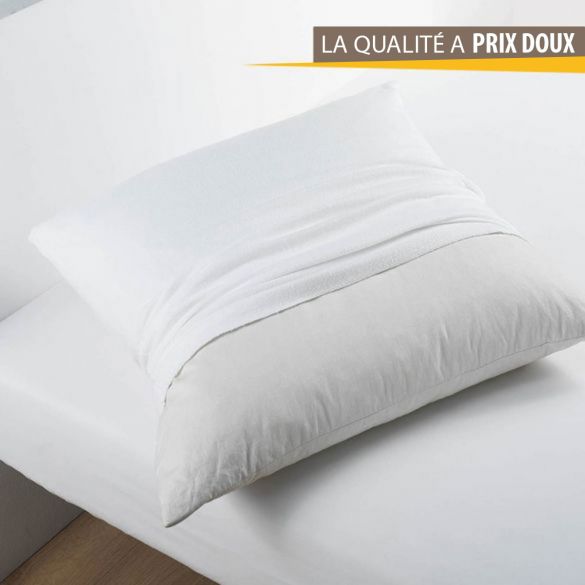 Protège oreiller - 65x65cm - Molleton 100% Coton
