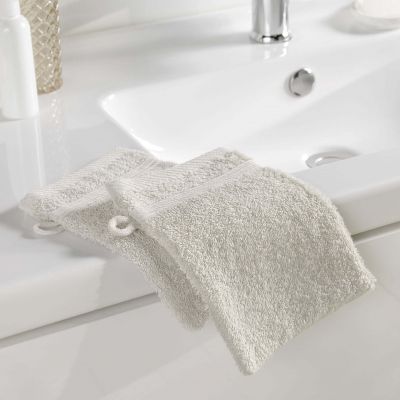 2 Gants de toilette 15x21 cm - 500g/cm² 