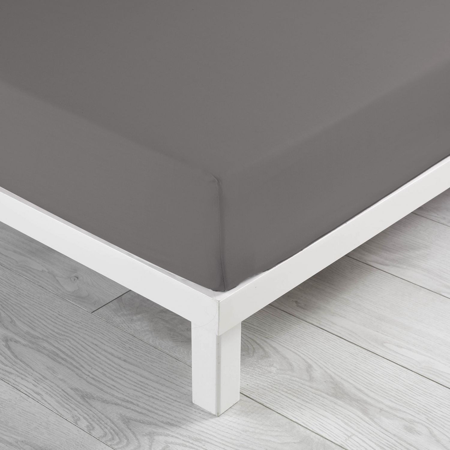 Drap housse - 90 x 190 cm - Grand bonnet - 57 fils - Uni