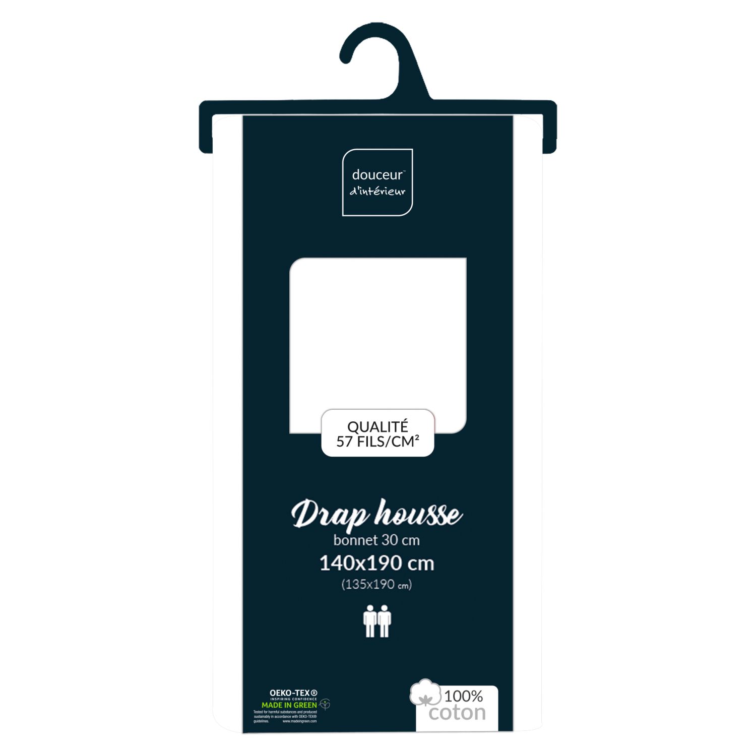 Drap housse 90x190 cm - Bonnet 30 cm - 100% coton - Picture 20 of 68