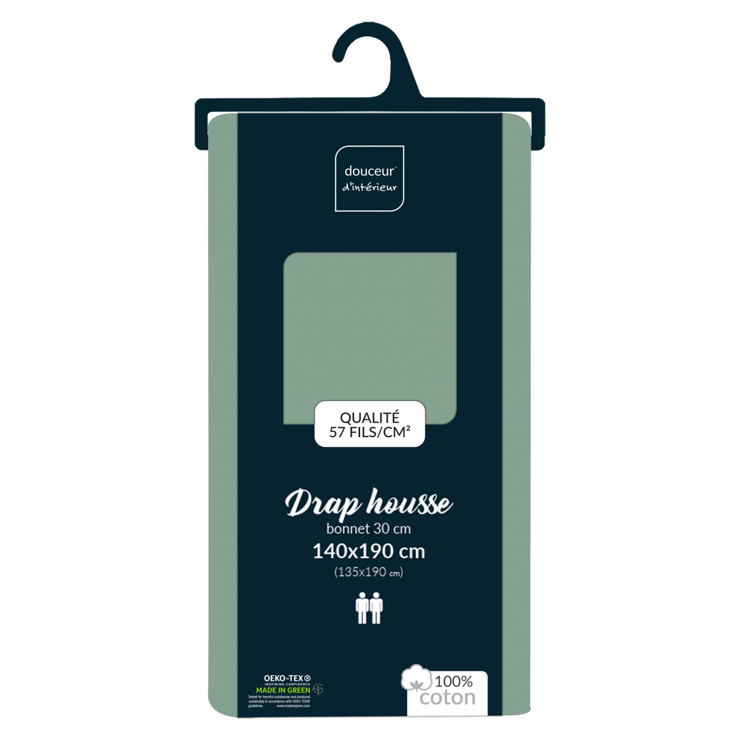 Drap housse 90x190 cm - Bonnet 30 cm - 100% coton - Picture 68 of 68