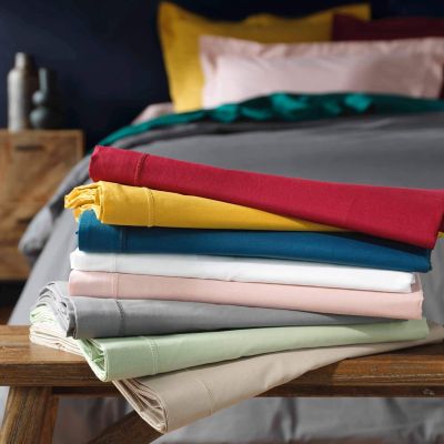 Drap plat 1 personne - 180x290 cm - 100% coton