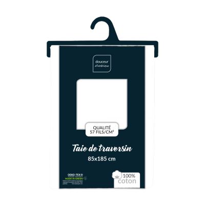 Taie de traversin 85x185 cm - 100% coton