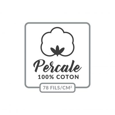 Drap plat 180x290 cm - Percale 100% coton