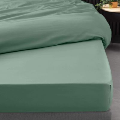 CUSEY - Drap Housse 140 x 190 - Lin Lavé - Lit 2 Personnes - Kolorados