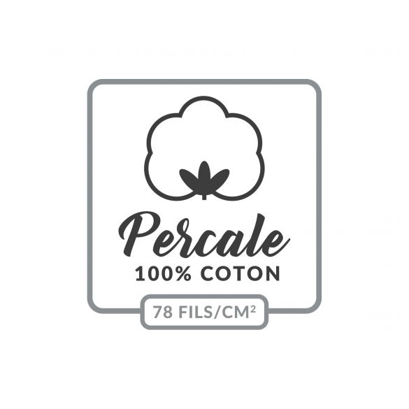 Drap plat 2 personnes 240x300 cm - Percale 100% coton