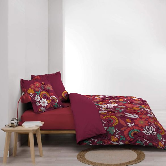 Housse de couette 240x260 cm + taies - Percale - Fleurs