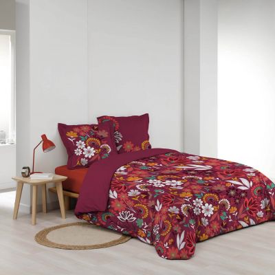 Housse de couette 240x260 cm + taies - Percale - Fleurs