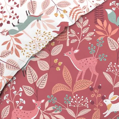 Housse de couette enfant 140x200 cm + taie - Biche