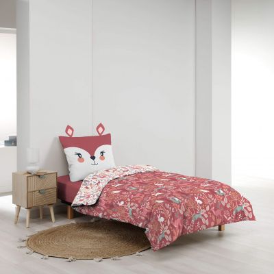 Housse de couette enfant 140x200 cm + taie - Biche