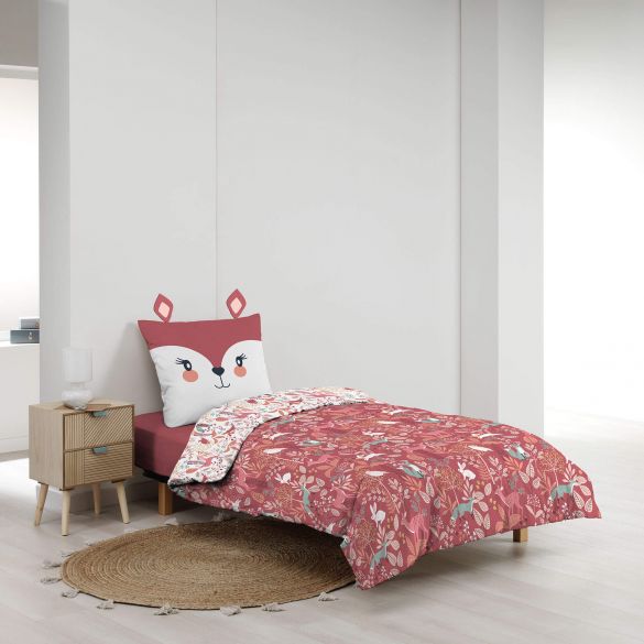 Housse de couette enfant 140x200 cm + taie - Biche