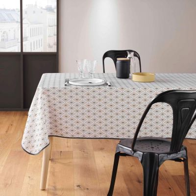 Nappe Anti-tache Rectangulaire Toile cirée 140 x 250 cm. Impression sur bois