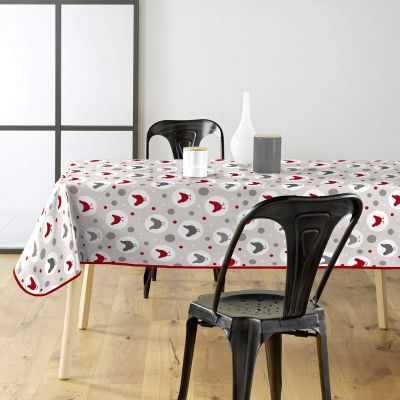 Nappe toile cirée Panier rouge - 140x200cm, ovale