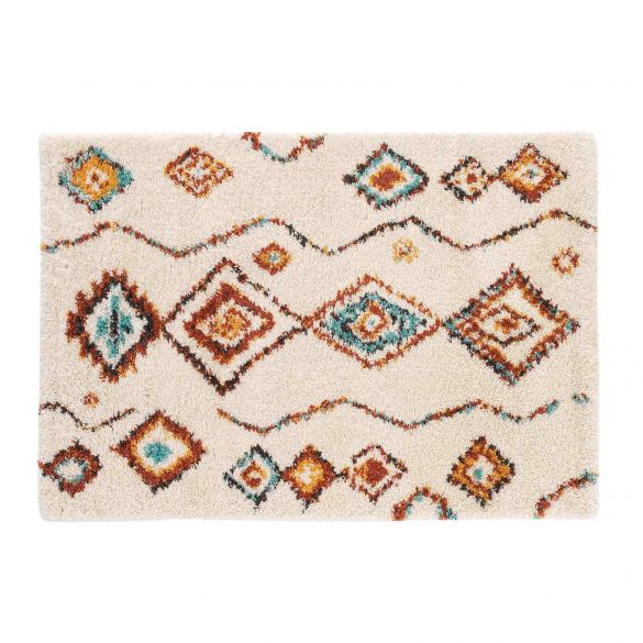 NIDAS - Tapis 120x170cm PET Recyclé Toucher Laine Beige Chiné -   - Meubles, Salons, Literie