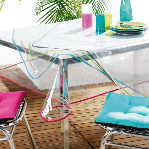 4 pièces/set en plastique Nappe minimaliste transparent Nappe