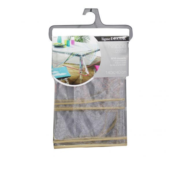 Nappe - Cristal transparent rectangle - 140 x 240 cm - Garden