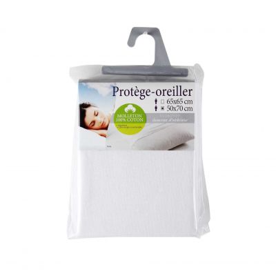 Protège oreiller - 50x70 cm - Molleton 100% coton