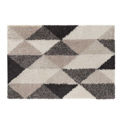 Tapis shaggy 160x230 cm - Losanges bicolores