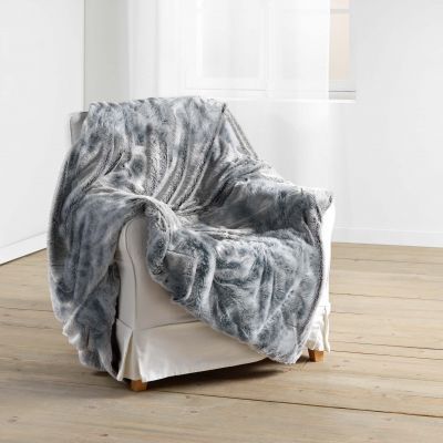 Plaid effet fourrure - 125 x 150 cm - Cocooning