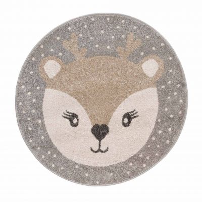 Tapis rond tête de Biche