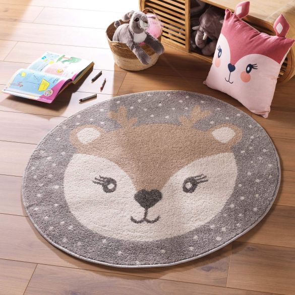 Tapis rond tête de Biche