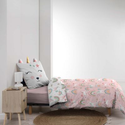 Housse de couette enfant 140x200 cm + taie - Licorne 