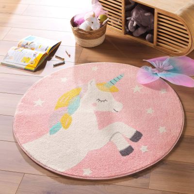 Tapis rond - Licorne