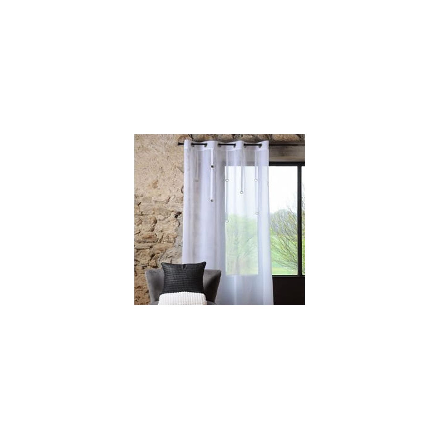 Panneau voile - Oeillets - 140 x 260 cm - Anneaux