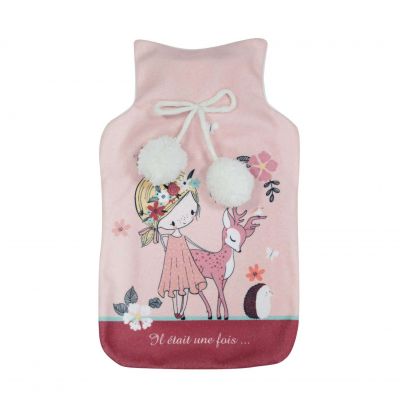 Pack enfant biche : 1 tapis + 1 coussin tête de biche + 1 coussin 40x40 cm +1 bouillotte