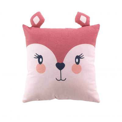 Pack enfant biche : 1 tapis + 1 coussin tête de biche + 1 coussin 40x40 cm +1 bouillotte