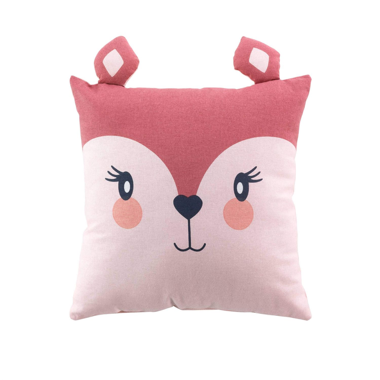 Pack enfant biche : 1 tapis + 1 coussin tête de biche + 1 coussin 40x40 cm +1 bouillotte