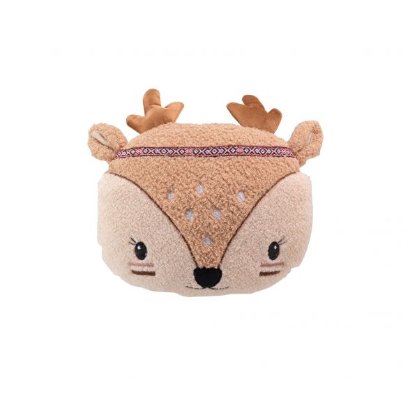 Pack enfant biche : 1 tapis + 1 coussin tête de biche + 1 coussin 40x40 cm +1 bouillotte