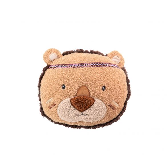 Pack enfant savane : 1 tapis + 1 coussin tête de lionceau + 1 coussin 40x40 cm +1 bouillotte