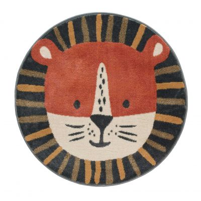 Pack enfant savane : 1 tapis + 1 coussin tête de lionceau + 1 coussin 40x40 cm +1 bouillotte