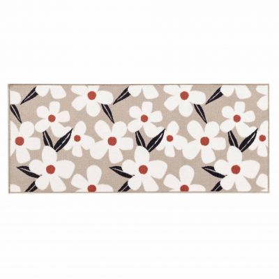 Tapis antidérapant - 50x120 cm - Fleurs