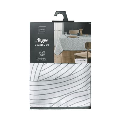 Nappe antitache carrée 150x150 cm - Lignes graphiques